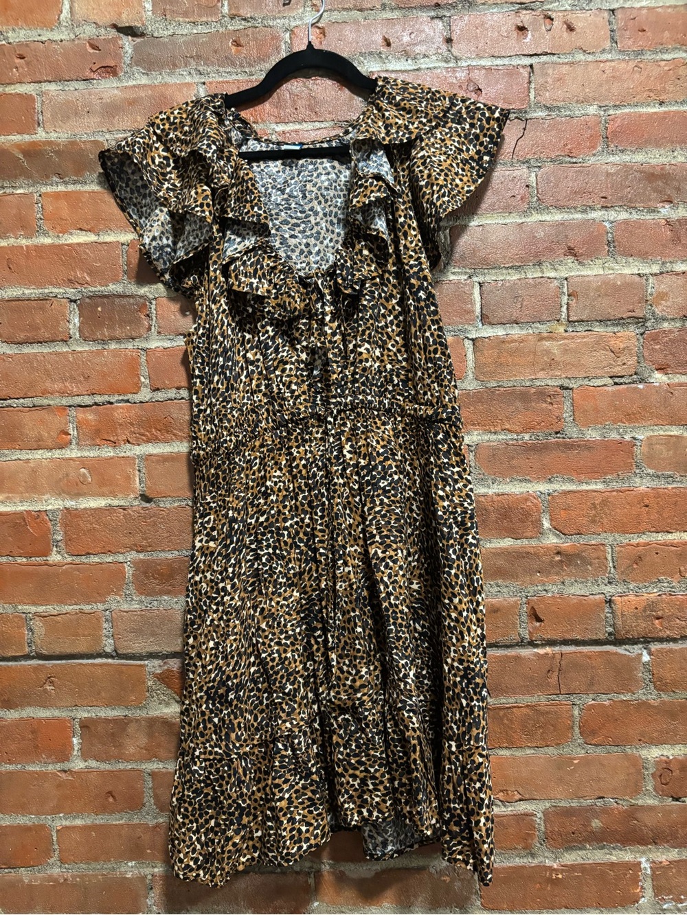 Old Navy Leopard Print Dress with Ruffle Details